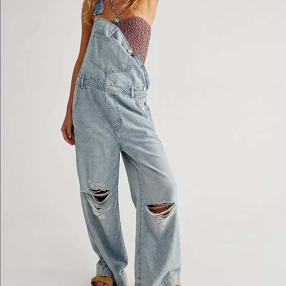 Free People Super Slouchy Overalls